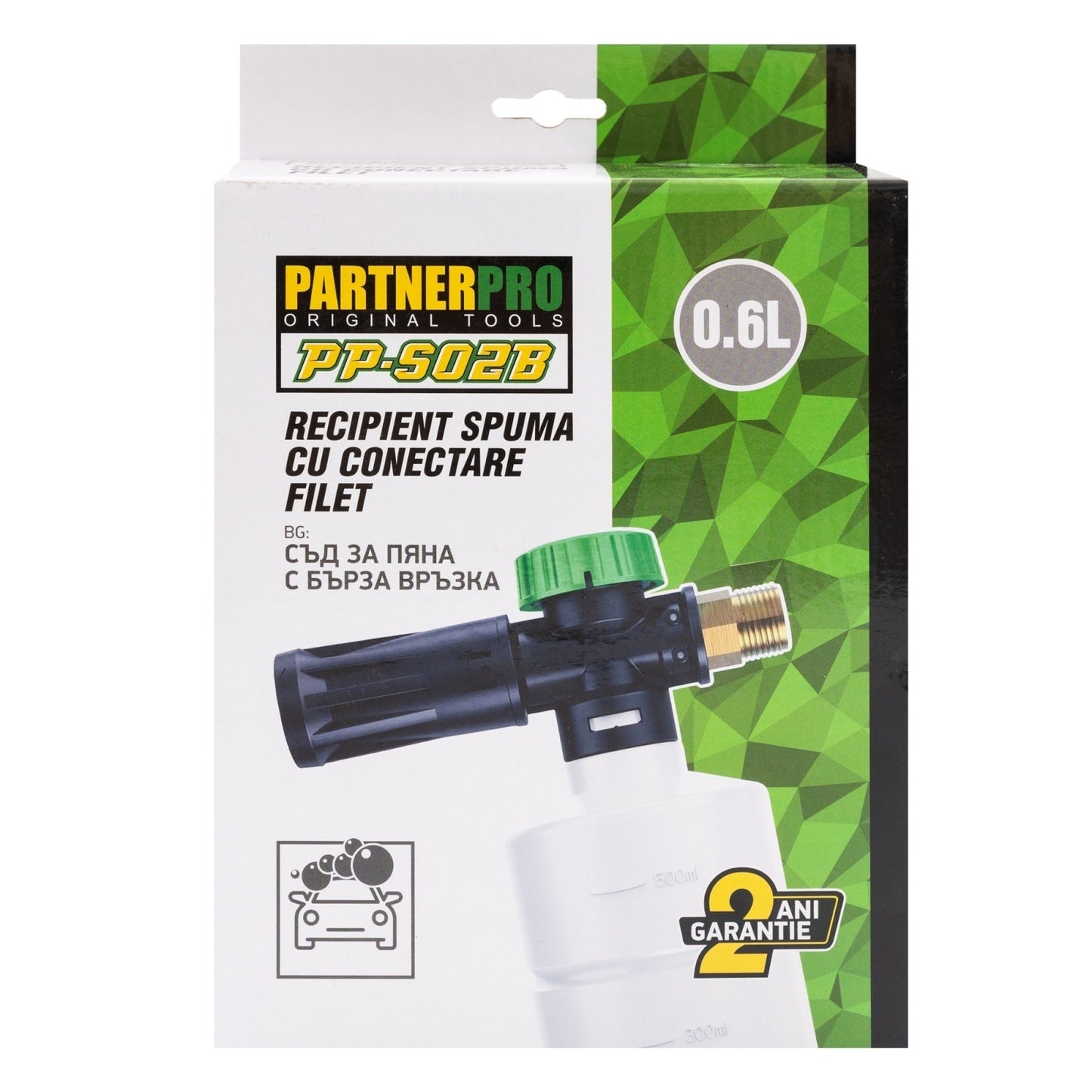 Duza spuma cu recipient PartnerPro PP-S02B, 600 ml, conectare filet