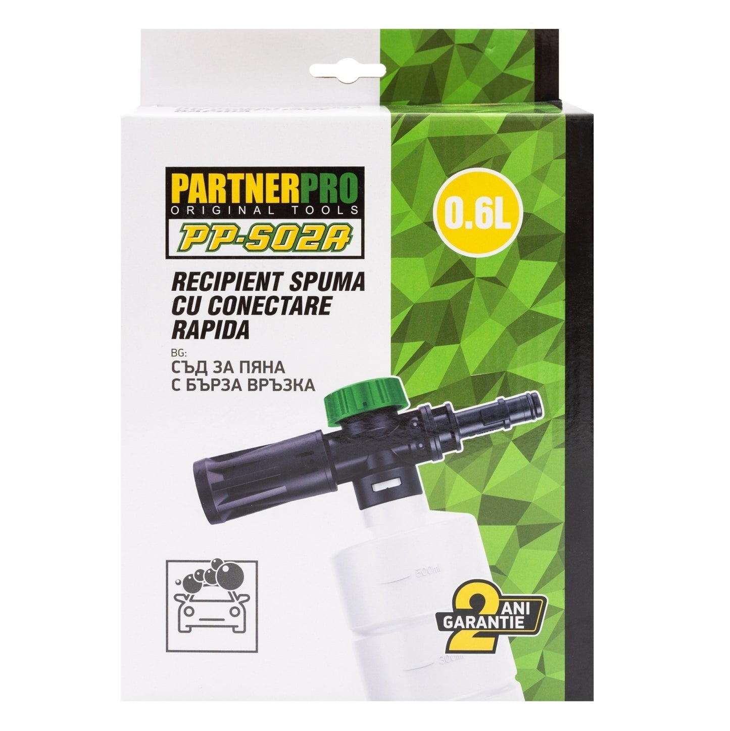 Duza spuma cu recipient PartnerPro PP-S02, 600 ml, conectare rapida