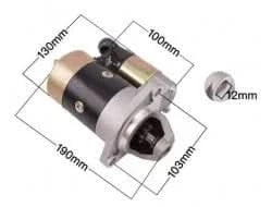 Electromotor motor diesel 186F, 12V, 1.2kW, 8 dinti bendix