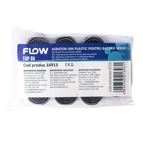 Aerator Plastic Baterie Flow FAP-24, M24, accesoriu instalatii sanitare