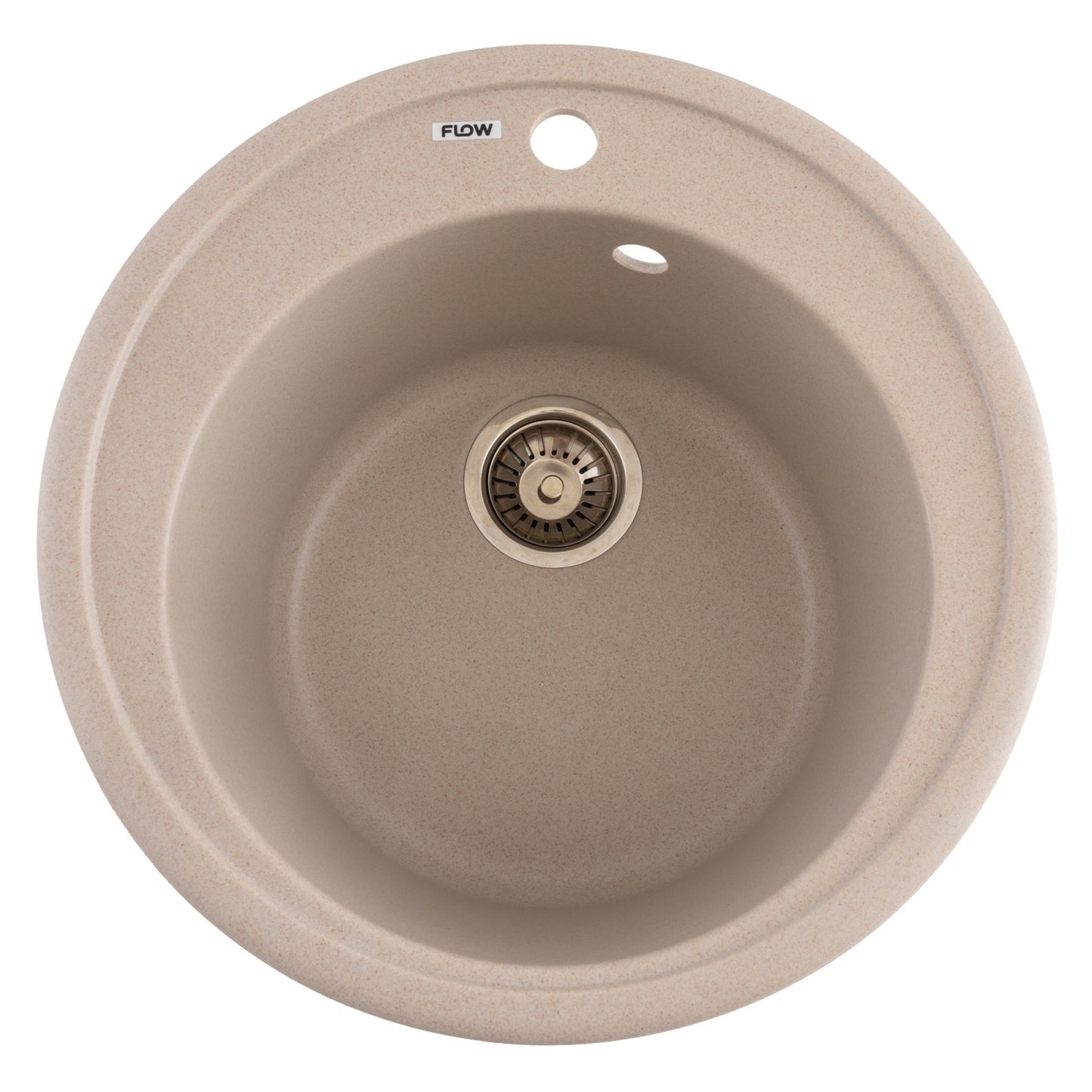 FCB-510SA/1, Chiuveta de bucatarie din granit cu cuva rotunda, seria SUN, Avena, 510x200 mm, FLOW
