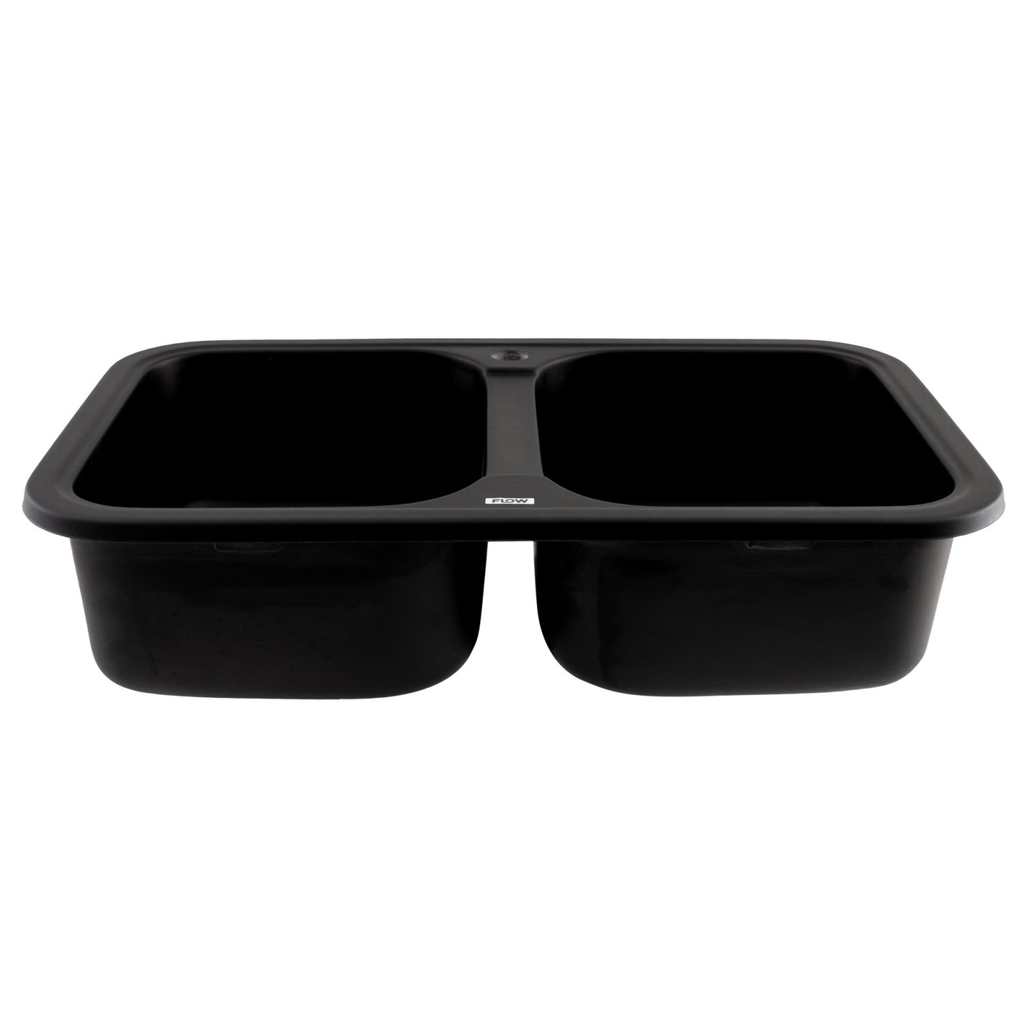 FCB-7647TBA/2, Chiuveta de bucatarie din granit cu doua cuve, seria TWINS, Black/Anthracite, 765x470x190 mm, FLOW