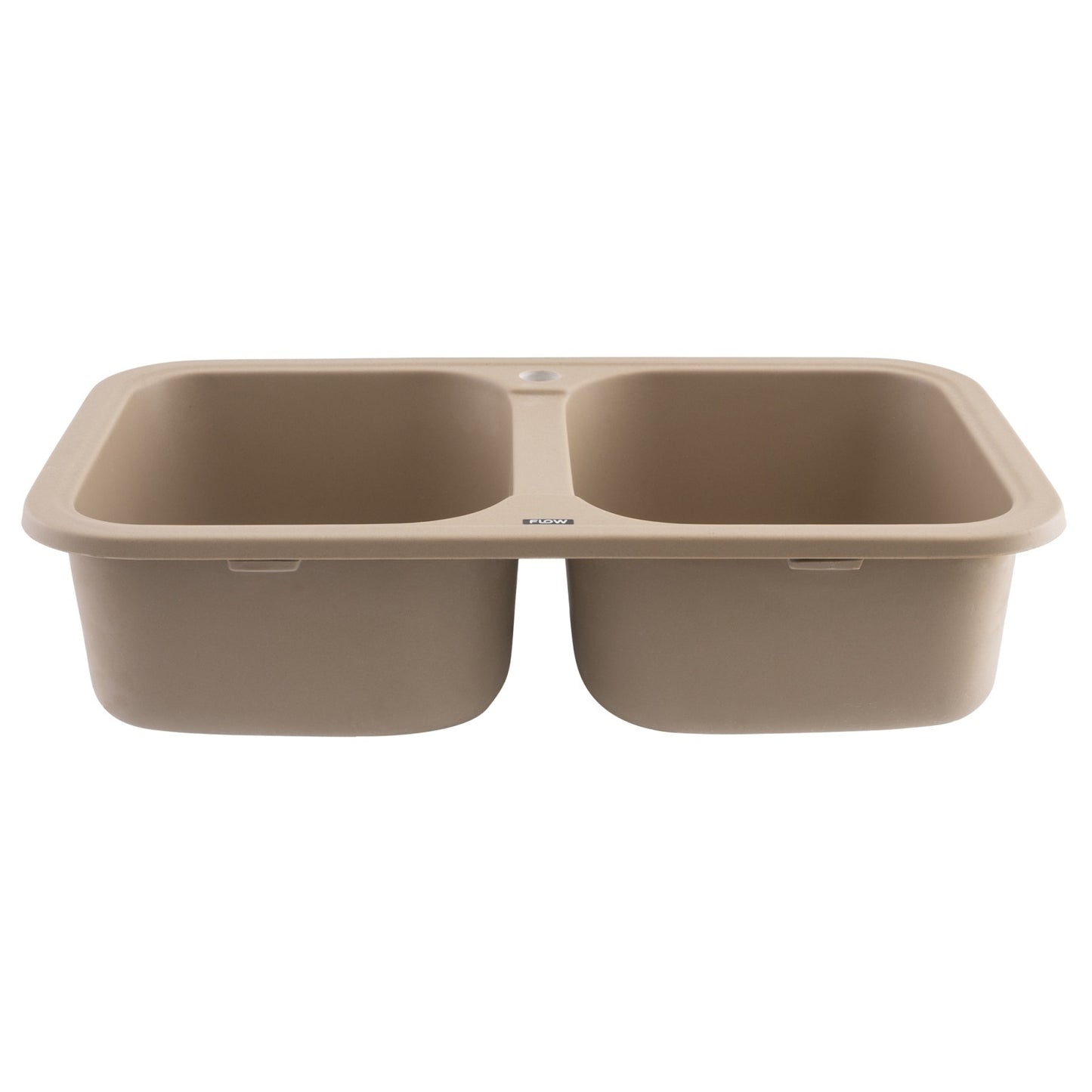 FCB-7647TS/2, Chiuveta de bucatarie din granit cu doua cuve, seria TWINS, Sahara, 765x470x190 mm, FLOW