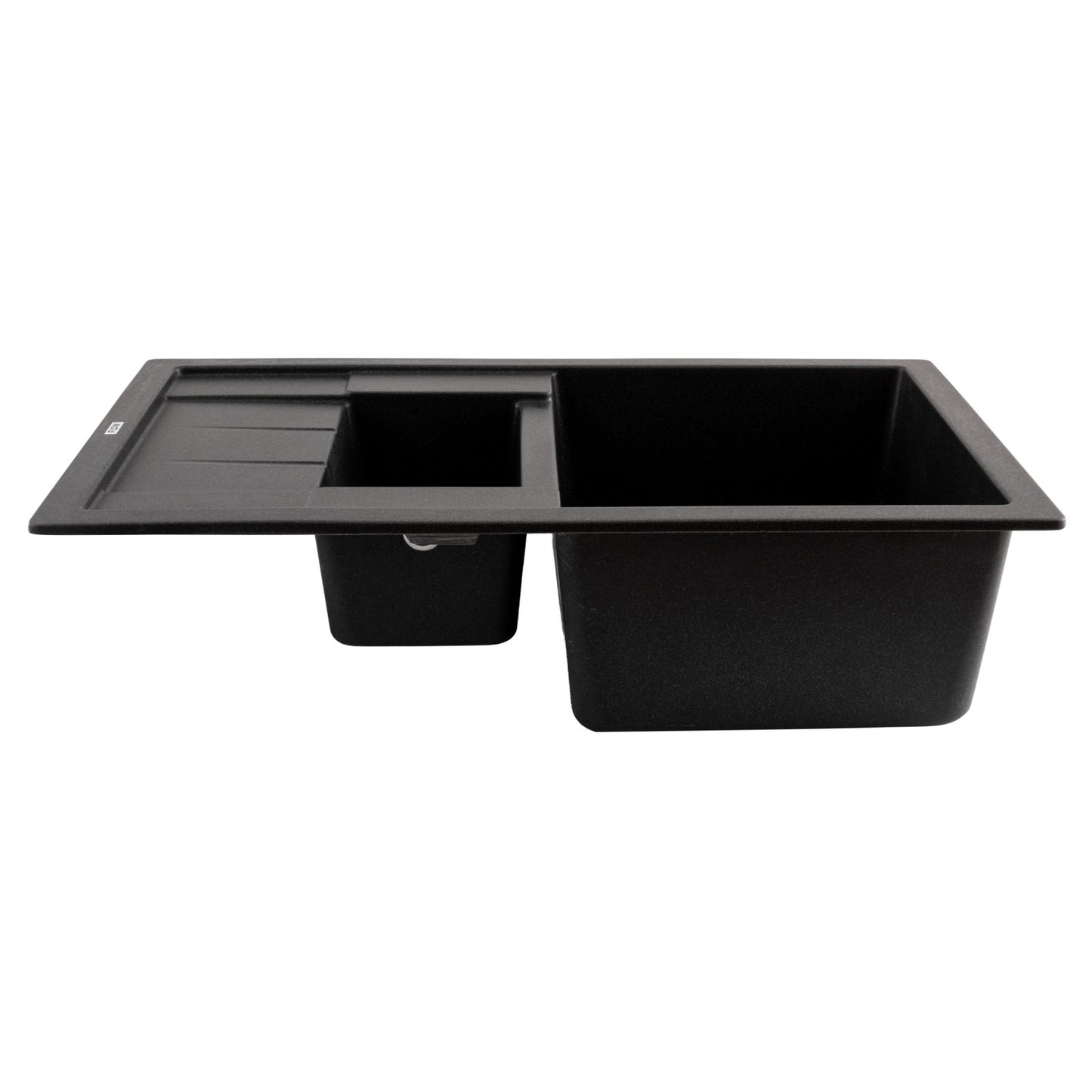 FCB-7749APG/1.5T, Chiuveta de bucatarie din granit cu o cuva si scurgator, seria ANILA PLUS, Graphite, 775x495x200 mm, FLOW