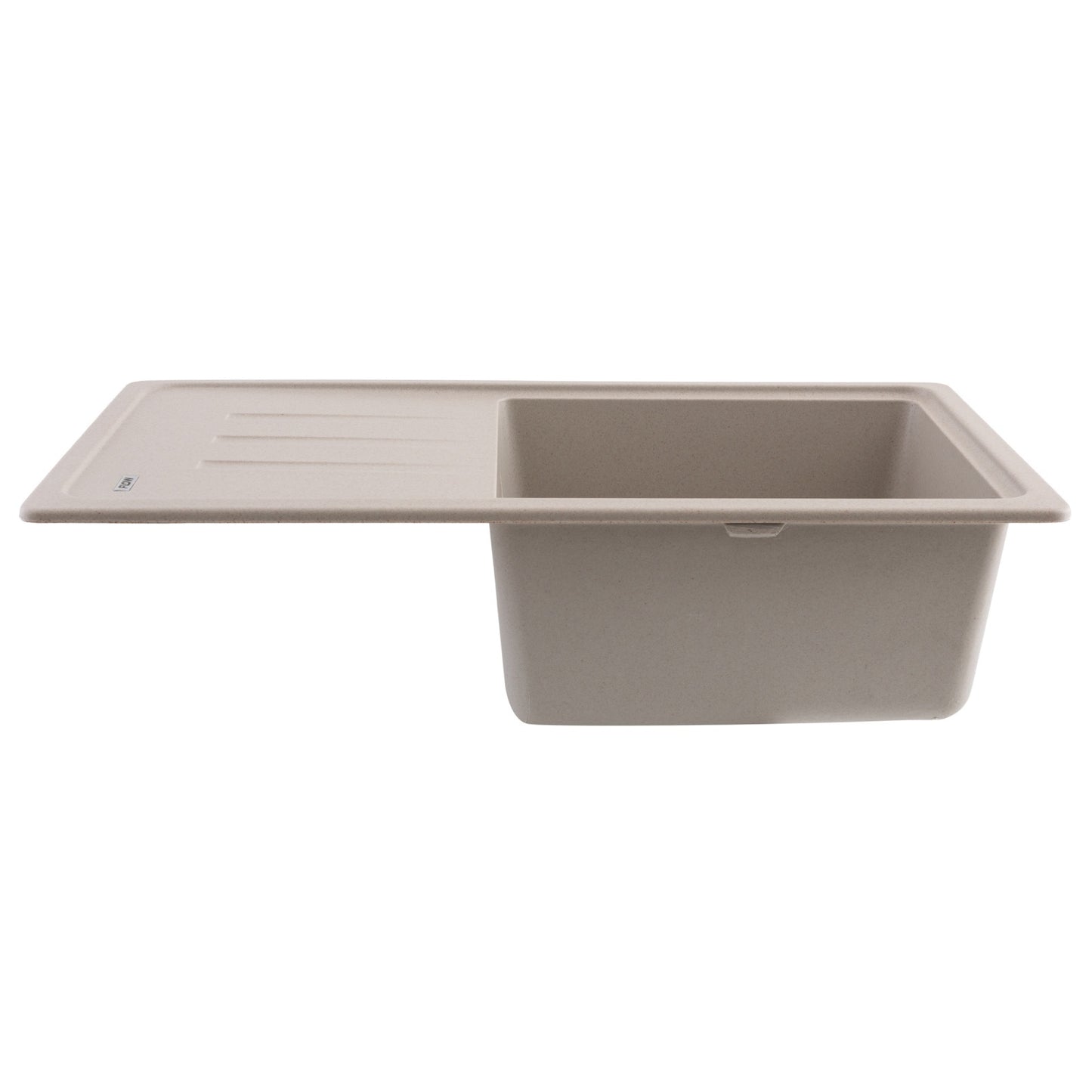 FCB-7843SLA/1T, Chiuveta de bucatarie din granit cu o cuva si scurgator, seria SLIM LONG, Avena, 780x435x200 mm, FLOW
