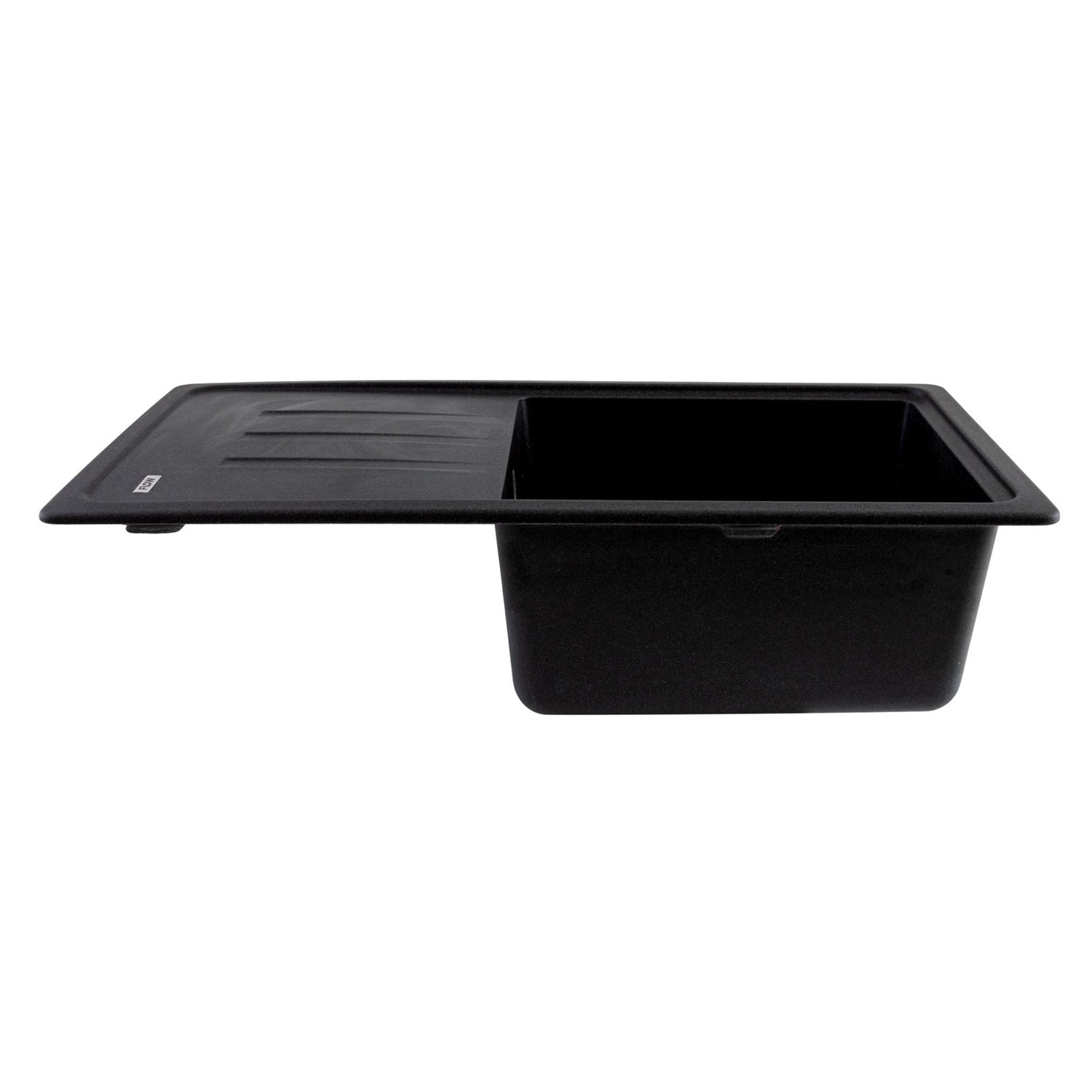 FCB-7843SLG/1T, Chiuveta de bucatarie din granit cu o cuva si scurgator, seria SLIM LONG, Graphite, 780x435x200 mm, FLOW