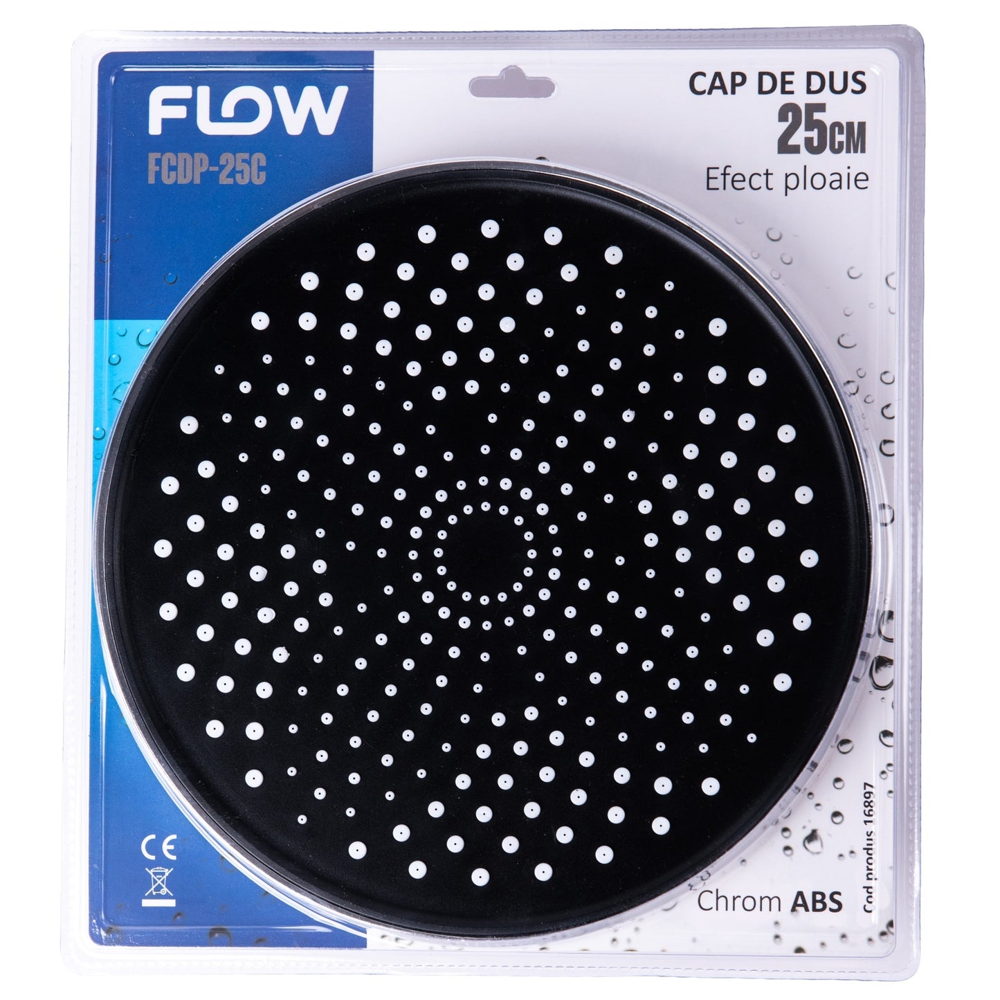 Cap de dus FLOW FCDP-25C, 25 cm, ABS