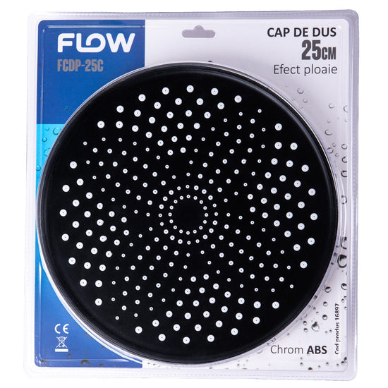 Cap Dus Tip Ploaie Flow FCDP-25C, 25cm, crom ABS