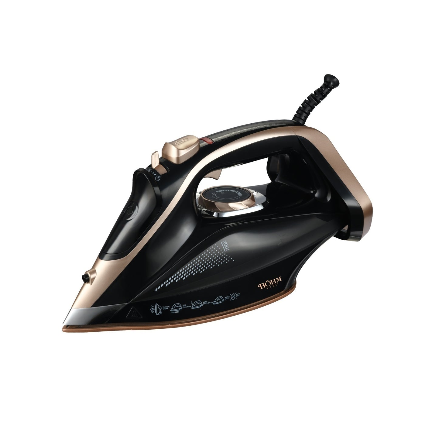 Fier de calcat cu abur BOHM Home BIC-2801BG, 2200W, rezervor 250 ml, talpa ceramica - imagine produs