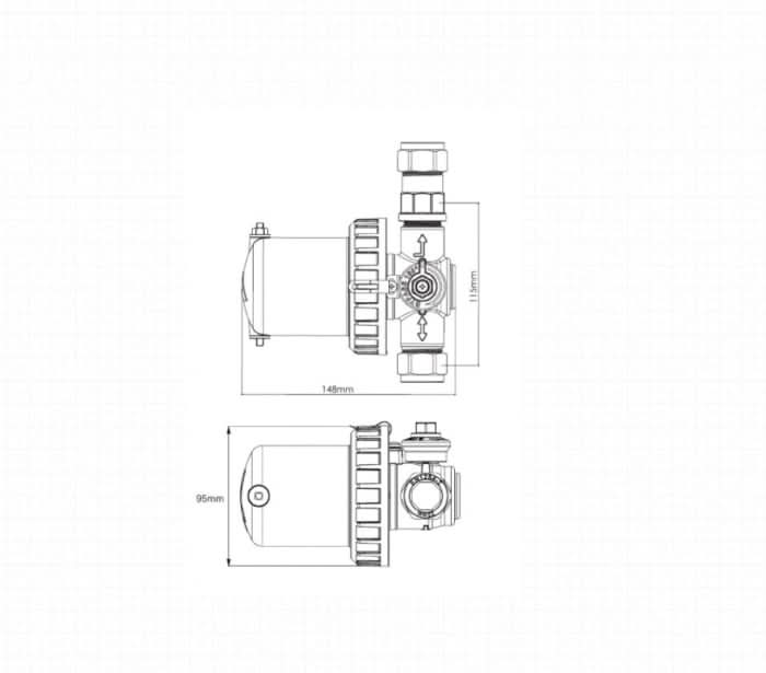 Filtru Antimagnetită Compact pentru Instalația Termică Magna Clean Atom, 22 mm
