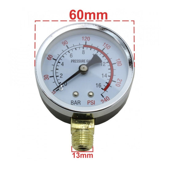 Manometru presiune 16 bar 1/4 60mm compresor aer