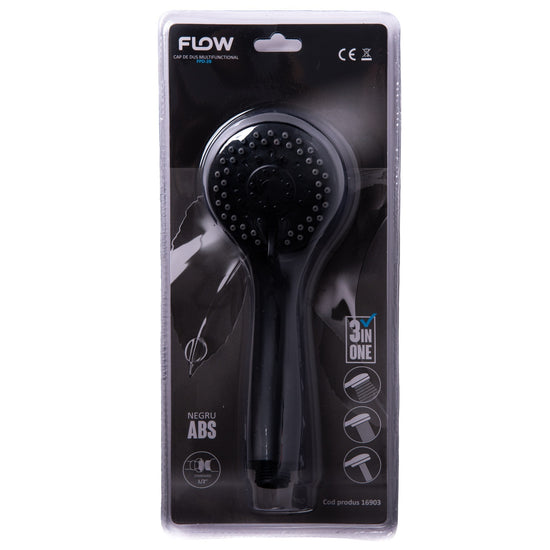 Cap Dus Multifunctional 3in1 Flow FPD-2B, negru ABS