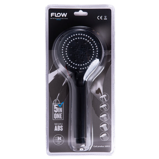 Cap Dus Multifunctional 5in1 Flow FPD-5B, negru ABS