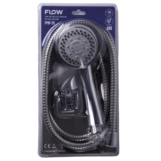 Cap Dus cu Furtun 150cm Flow FPDF-2C, 3in1, crom ABS