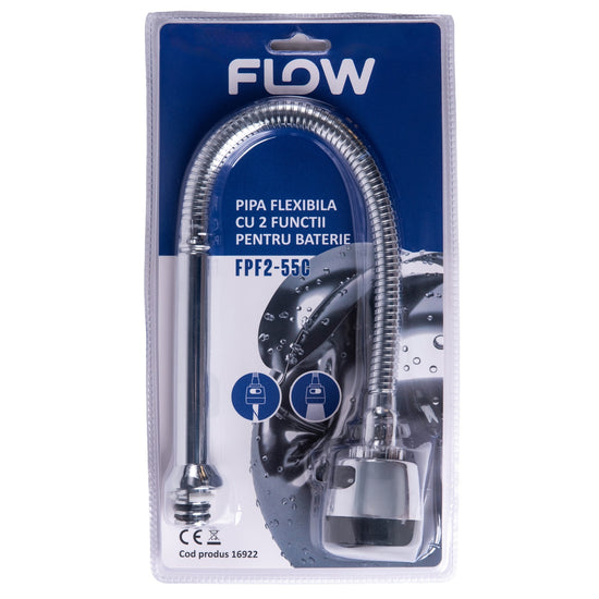 Pipa Flexibila 2 Functii Baterie Flow FPF2-55C, crom