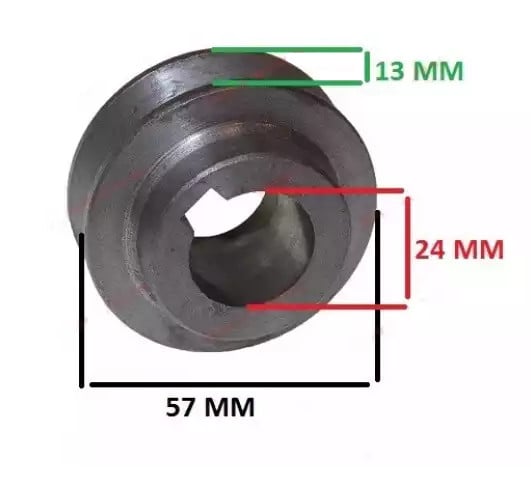 Fulie motor electric 24 mm x 57 mm 24 mm / 57 mm - vedere 2