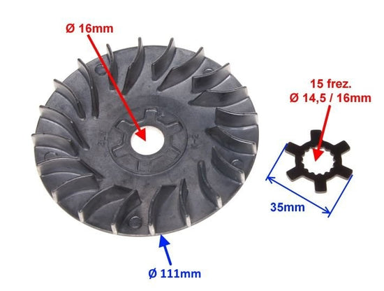 Fulie variator scuter Yamaha 111 mm