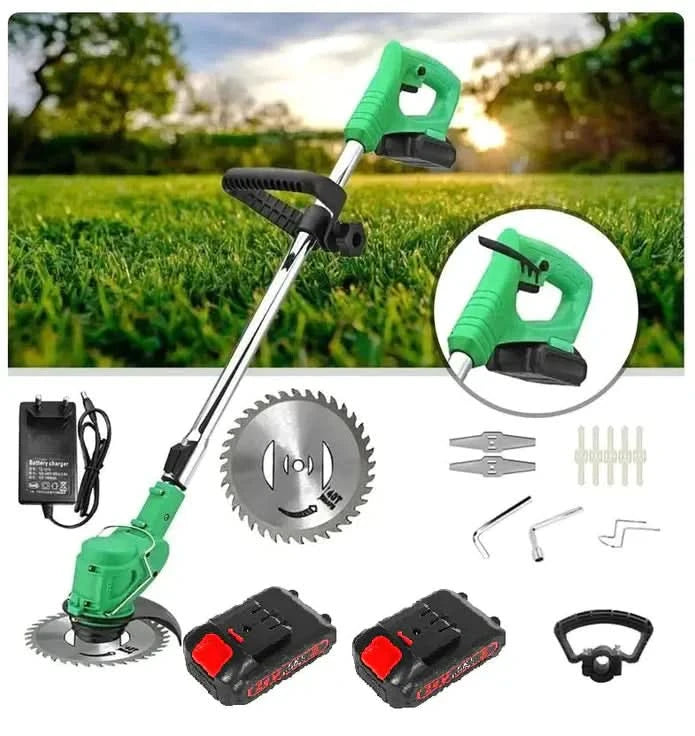 Motocoasa Electrica IETO cu 2 Acumulatori 24V, Autonomie 2-3 Ore, 18000 RPM, 3 Moduri de Taiere