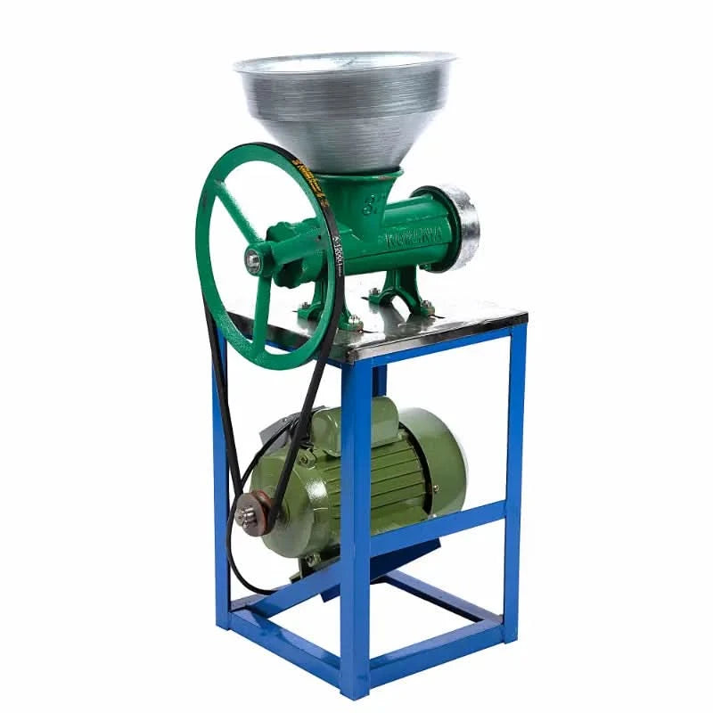 Masina de tocat carne electrica cu masuta, fonta, motor 750W, 1.4 kg/min, palnie 28 cm