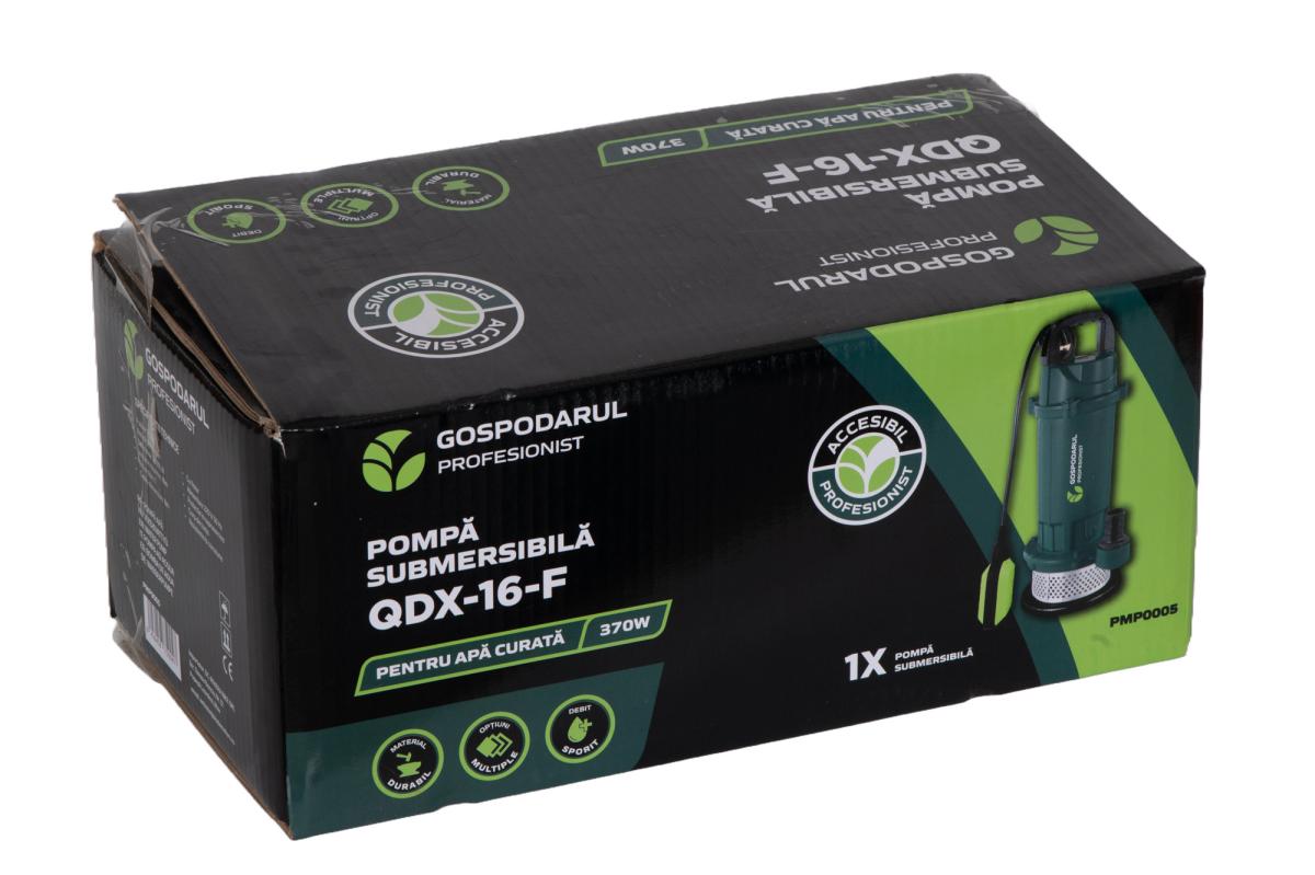Pompa submersibila PROFESIONALA pentru apa curata Gospodarul Profesionist QDX-20-F, 550W, 3000 l/h