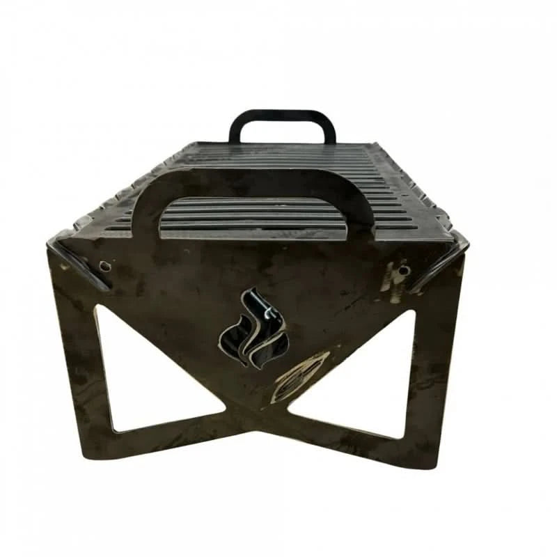 Gratar pliabil si portabil Vivatechnix KRO-1291, otel 3 mm, 50x30x25 cm – Fabricat in Romania