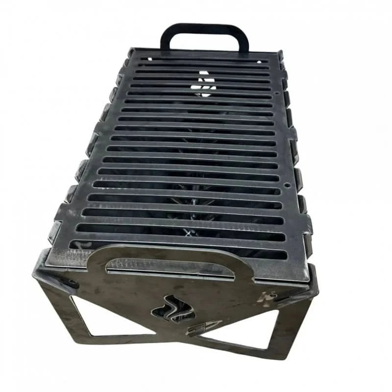 Gratar pliabil si portabil Vivatechnix KRO-1291, otel 3 mm, 50x30x25 cm – Fabricat in Romania