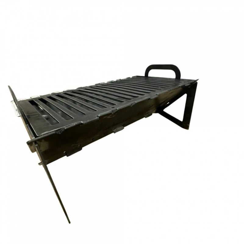 Gratar pliabil si portabil Vivatechnix KRO-1291, otel 3 mm, 50x30x25 cm – Fabricat in Romania