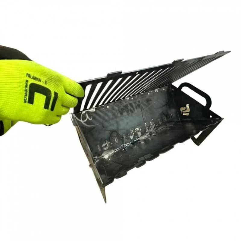 Gratar pliabil si portabil Vivatechnix KRO-1291, otel 3 mm, 50x30x25 cm – Fabricat in Romania