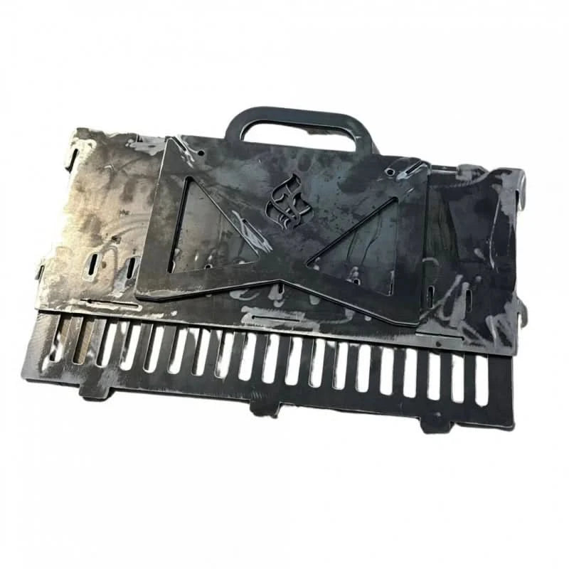 Gratar pliabil si portabil Vivatechnix KRO-1291, otel 3 mm, 50x30x25 cm – Fabricat in Romania