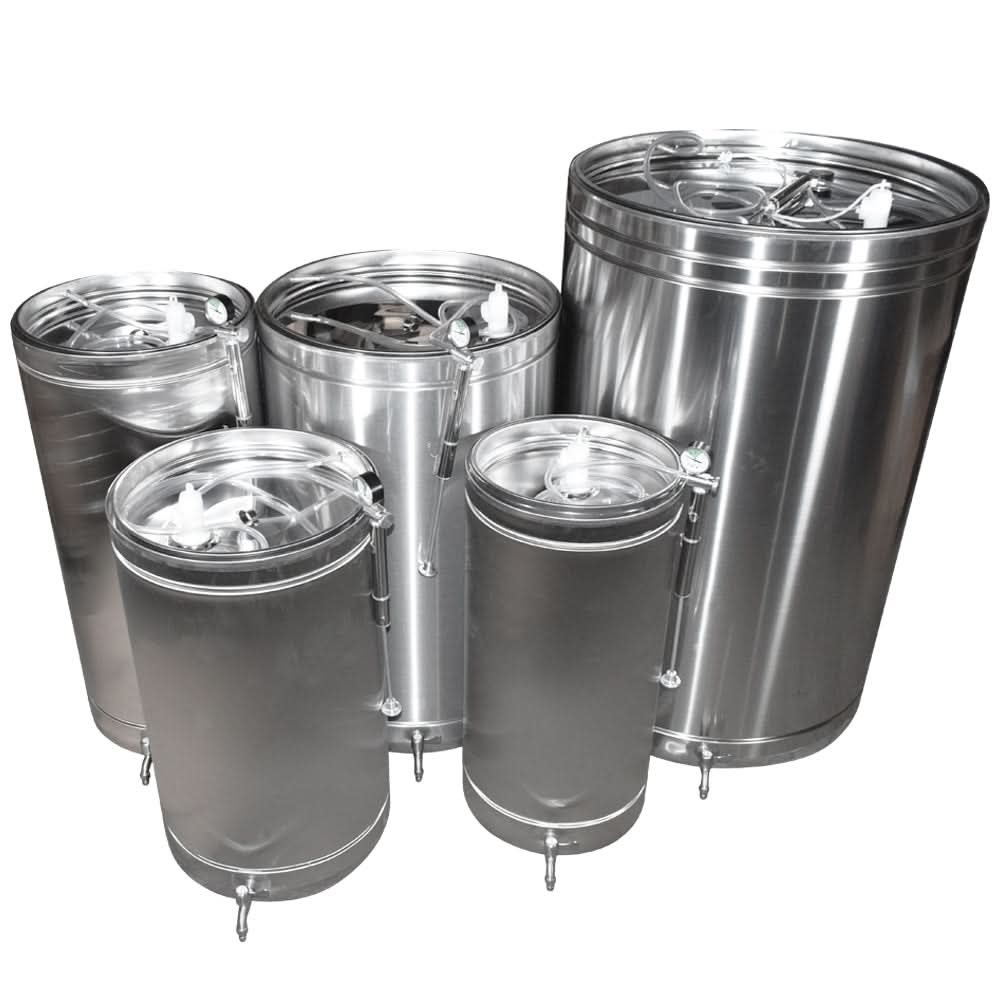 Butoi inox ZEP 150L cu capac flotant, camera silicon alimentar, pompa si robinet inox, AISI 304 Italia