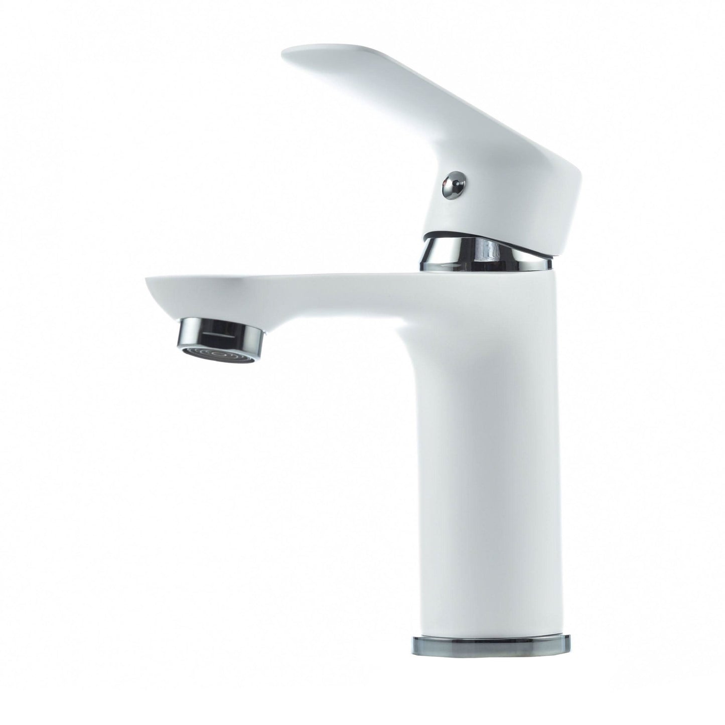 Baterie lavoar HI-NON H181-FW-439, alb mat, monocomanda, cartus ceramic 40 mm, racorduri incluse - ZEP.RO - Ți-e la îndemână!