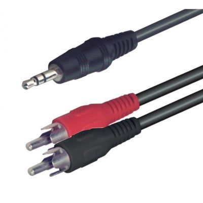 Cablu audio, mufă stereo 3,5 mm - 2 prize RCA, 1,5 m, A 49