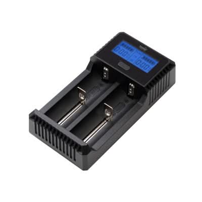 Incarcator acumulatori universali SBC 2, Li-ion/Ni-MH, microUSB, 2 sloturi, Powerbank, protectii multiple