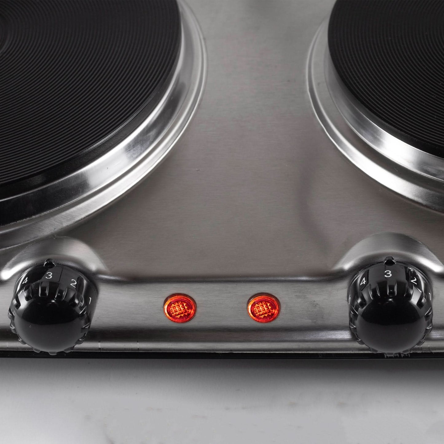 Plita portabila dubla inoxidabila HG R 04SS, 2500W, suprafete de gatit reglabile