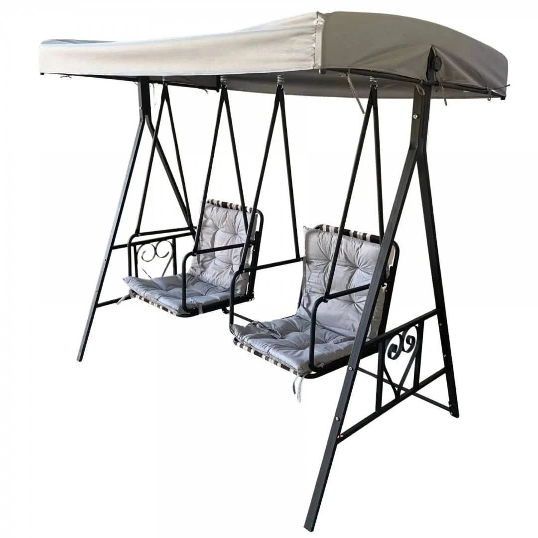 Leagan gradina VivaTechnix VMD-1024, 2 locuri independente, copertina reglabila, perne incluse