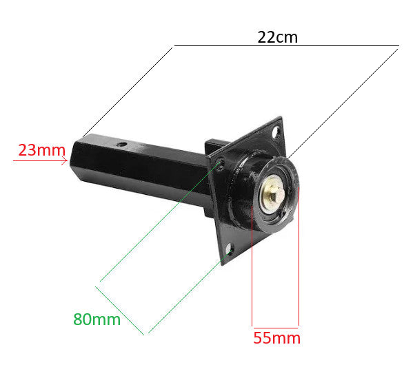 Manicot cu flansa si rulment pentru motosapa 170F, ax 23 mm - vedere 3