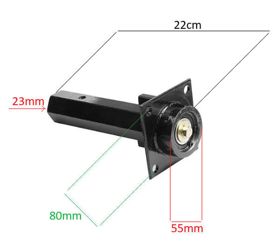 Manicot cu flansa si rulment pentru motosapa 170F, ax 23 mm - vedere 3