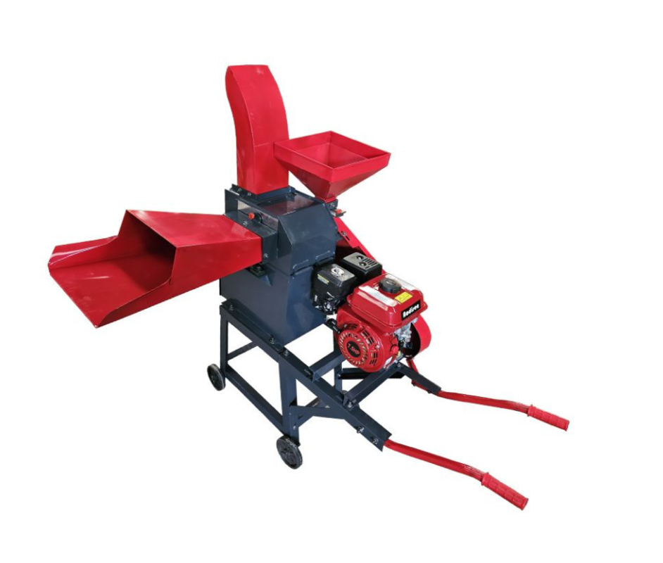 Tocator furaje și cereale cu motor pe benzină 7.5 CP, 3 site (3mm, 5mm, 8mm), capacitate 1500 kg/h
