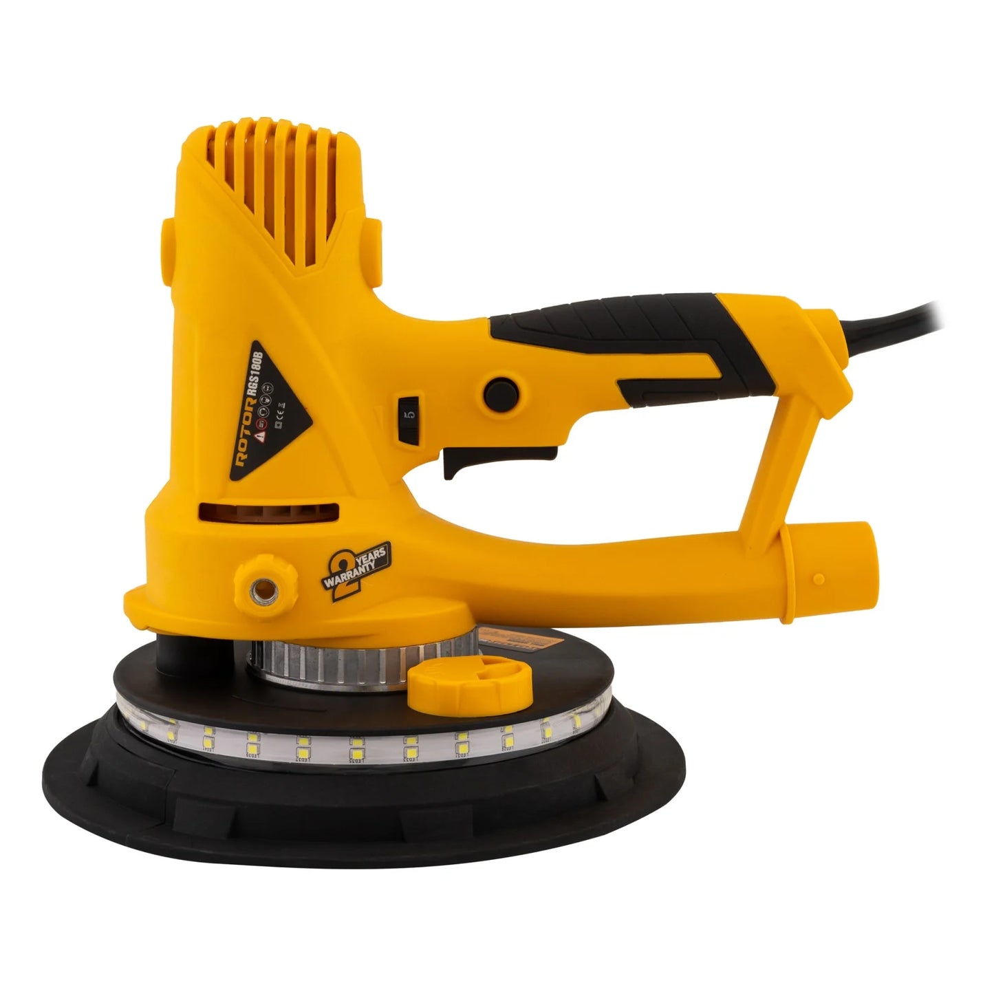 Masina de Slefuit Pereți ROTOR RG-S180B, 750W, cu Sistem de Aspirare și 6 Discuri Abrazive