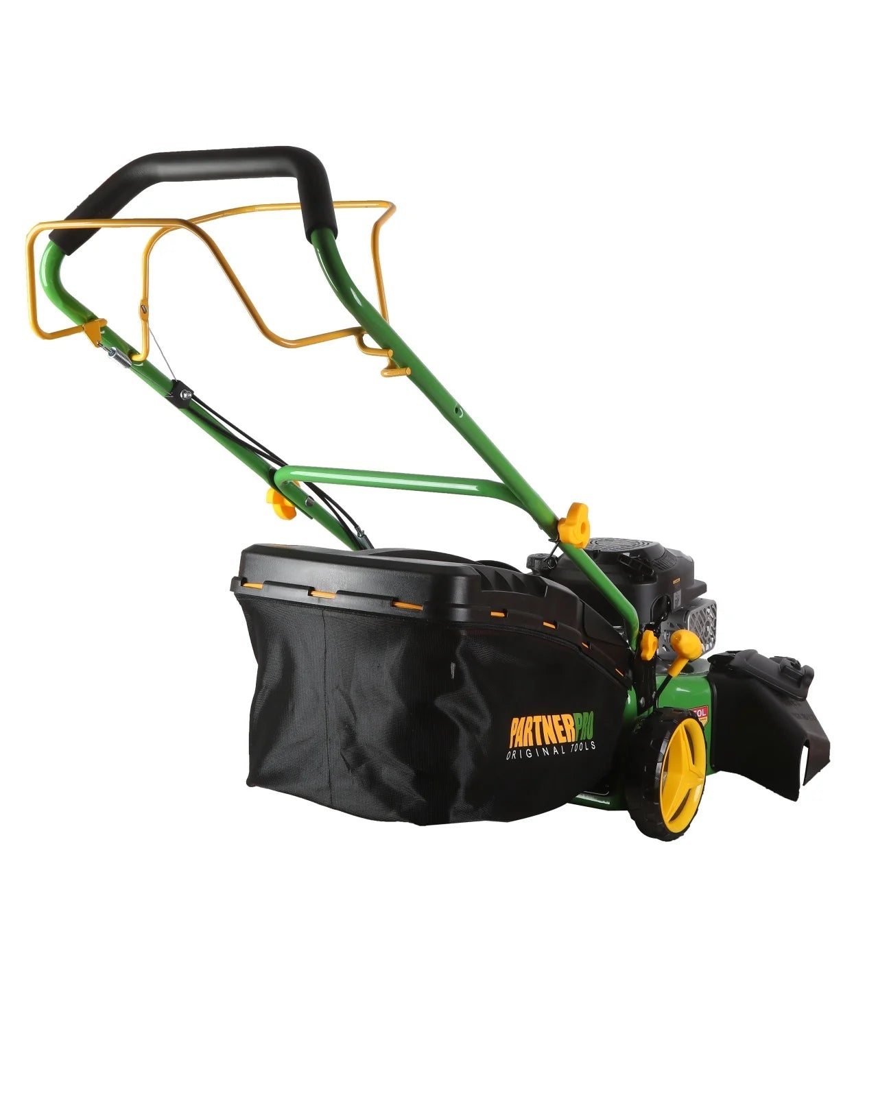 Masina de tuns iarba pe benzina PARTNERPRO PMT-60, 3CP, autopropulsie, 60L, 460mm