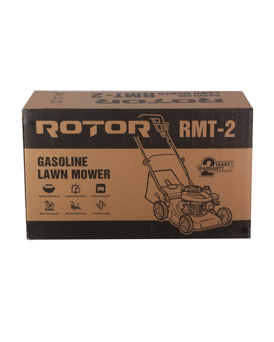 Masina de tuns iarba pe benzina ROTOR RMT-2, 2.5CP, autopropulsie, 40L, 400mm