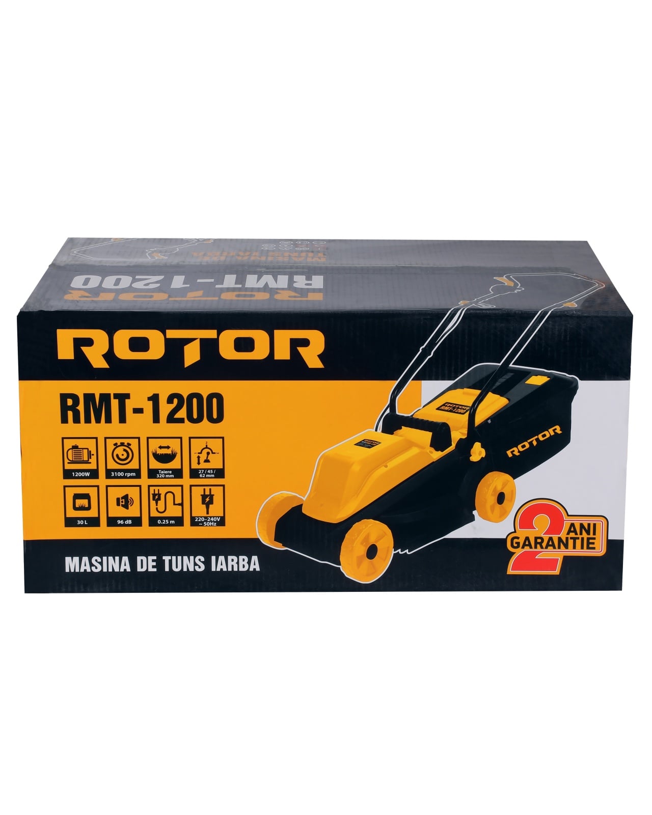 Masina de tuns iarba electrica ROTOR RMT-1200, 1200W, 32 cm, cos 30L