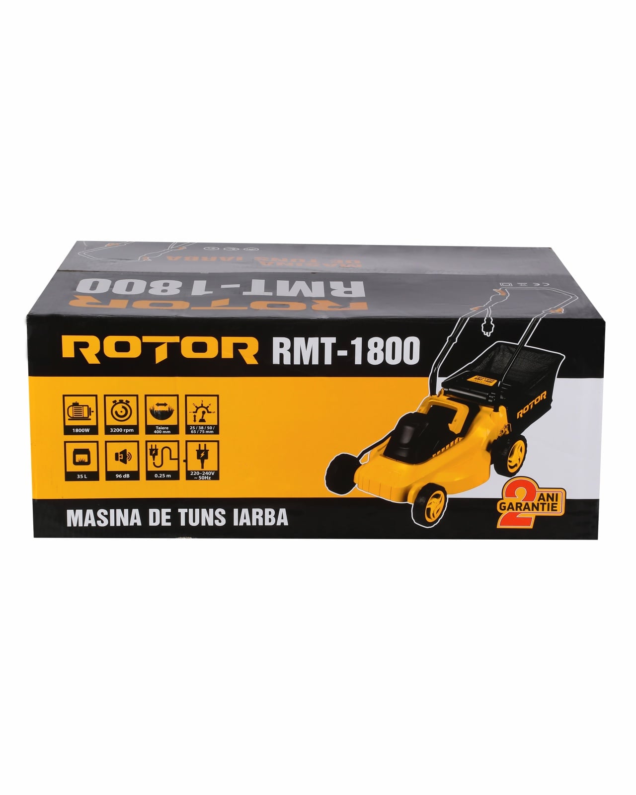 Masina de tuns iarba electrica ROTOR RMT-1800, 1800W, 40 cm, cos 35L