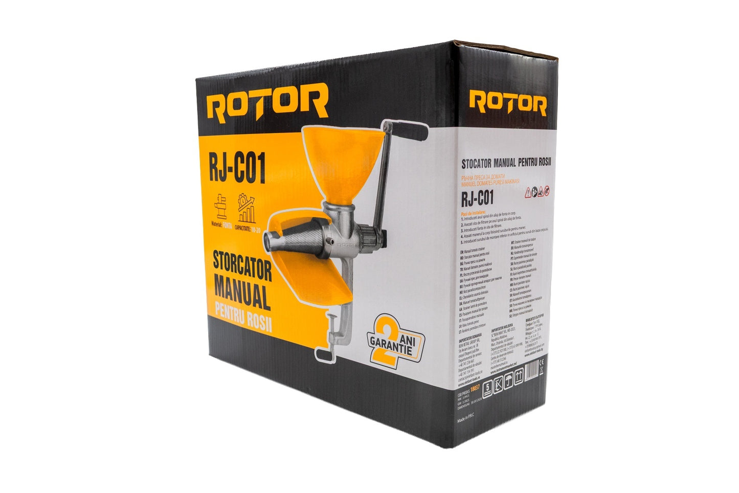 Masina de rosii manuala Rotor RJ-C01, fonta, 10-20 kg/h