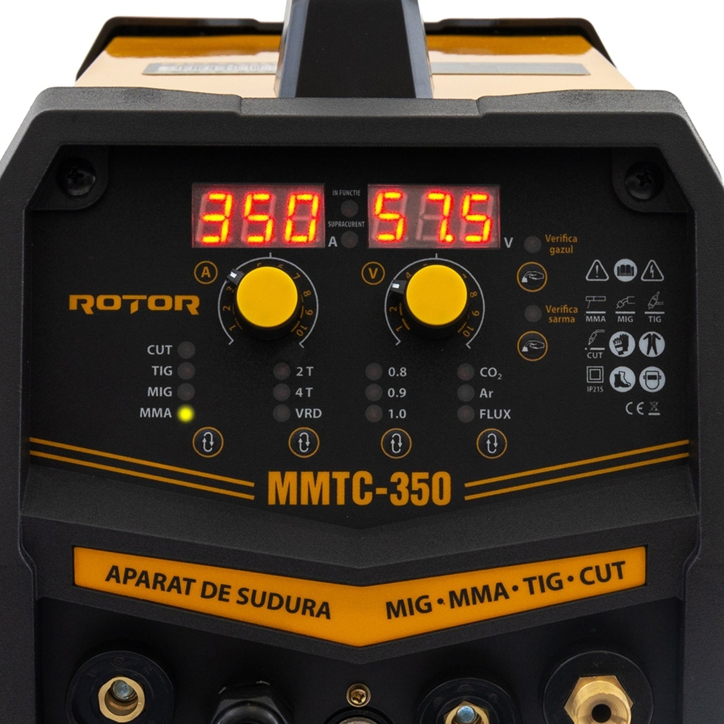 MMTC-350 MIG/MMA/TIG/CUT aparat de sudura cu electrozi 4 in 1 ROTOR