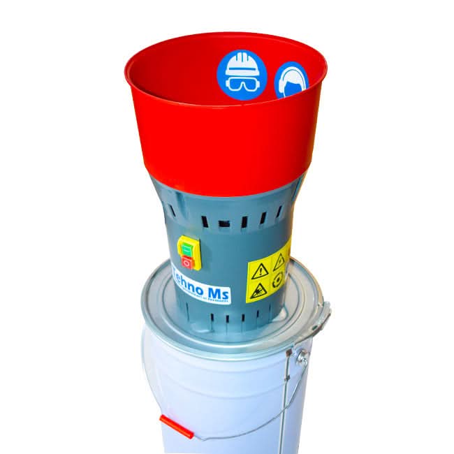 Moara cu galeata pentru furaje Holz Mill-25L, 1kW, 19000rpm, 220V, Tehno Ms #805