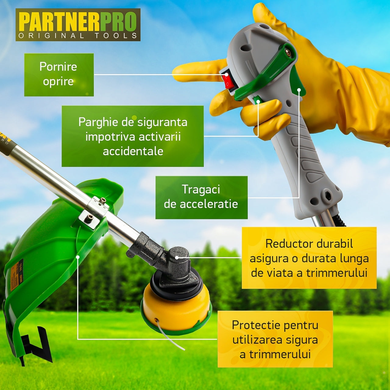 Motocoasa benzina PartnerPro PPA-56, 2T, 5.8CP, 52CC