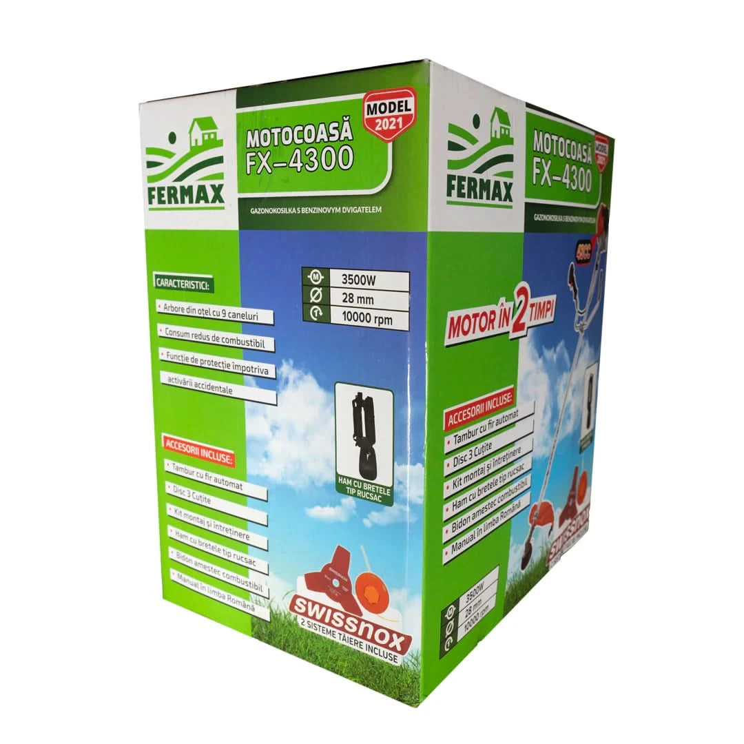 Motocositoare pe benzina Fermax FX 4300 , 2 timpi, 43CC, 5 Cp, 10.000 rpm - ZEP.RO - Ți-e la îndemână!