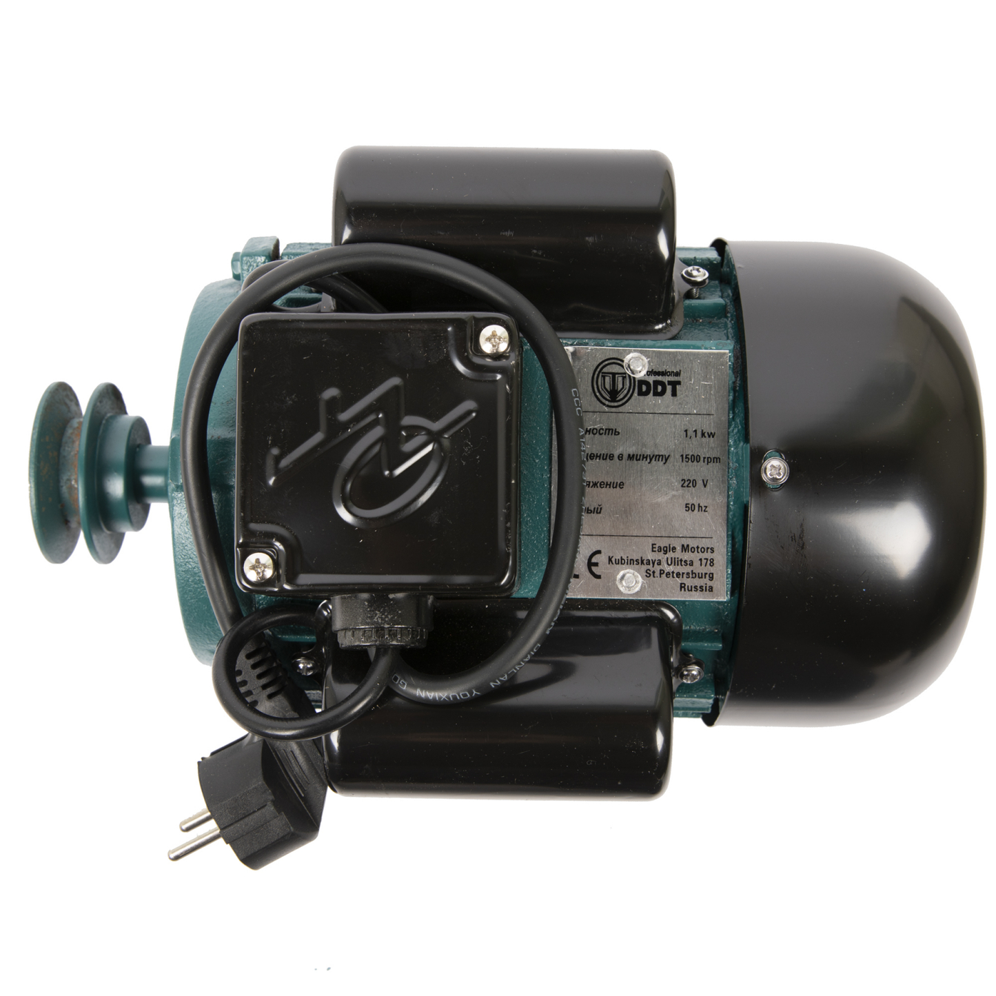 Motor Electric Monofazat DDT, 1100W, 1500 RPM, 2 Condensatori, Corp din Fonta