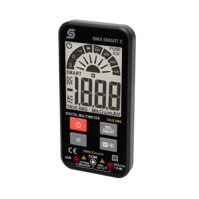 Multimetru digital SMA SMART 2, afisaj iluminat, TRUE RMS, tester tensiune fara contact, functie SMART